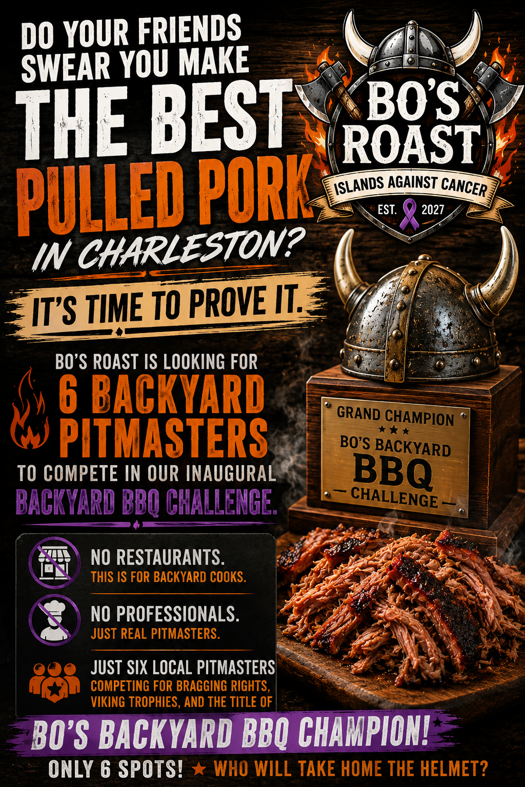 2027 Bo's Roast event poster
